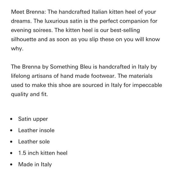 NWOB Something Bleu Breanna Satin Kitten Heel Shoe - Picture 10 of 10